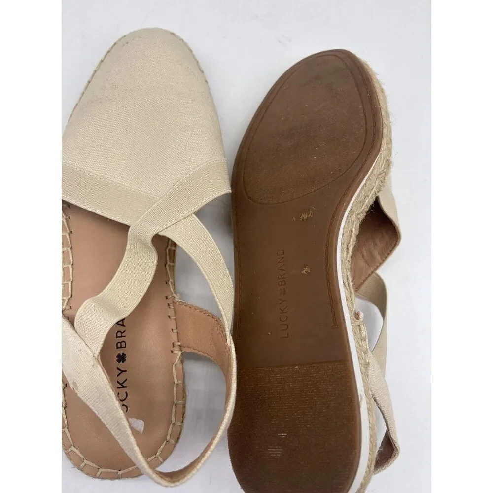 Lucky Brand Rifka Women Espadrille Slingback Sandals Size 9